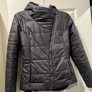 Ariat dark grey coat.